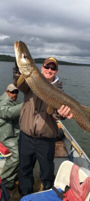 Men on Boat with Large Fish