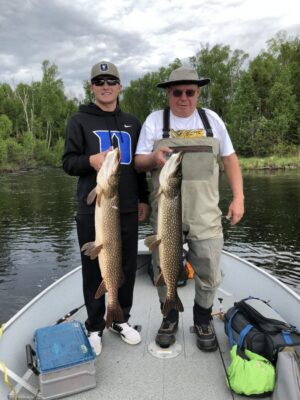 Showing off Catch of the Day from Reindeer Lake