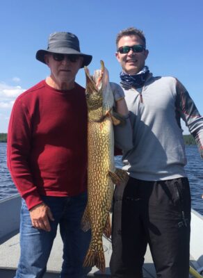 Displaying Northern Pike caught in Reindeer Lake